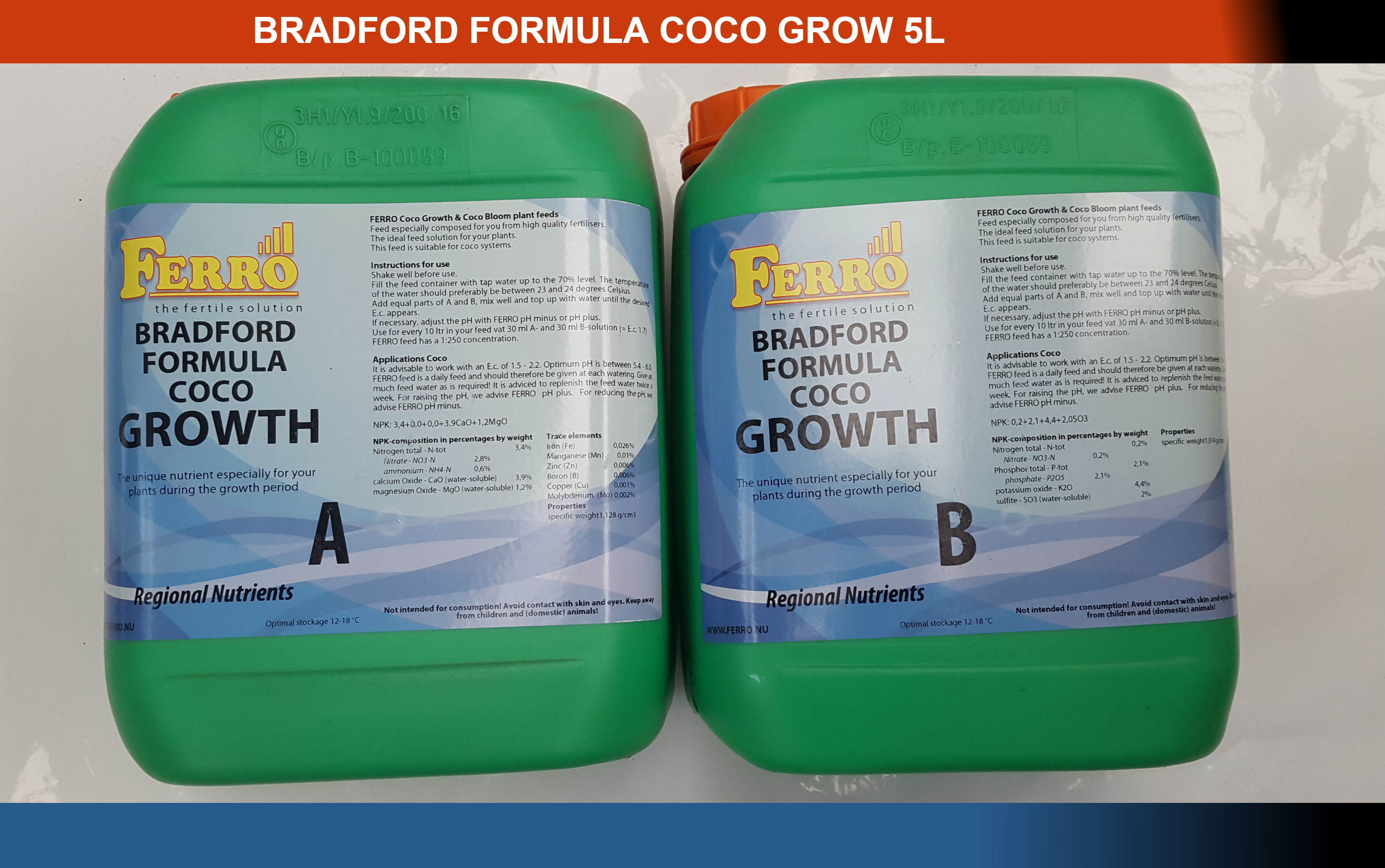 Coco Growth A&B Bradford Formula 5L
